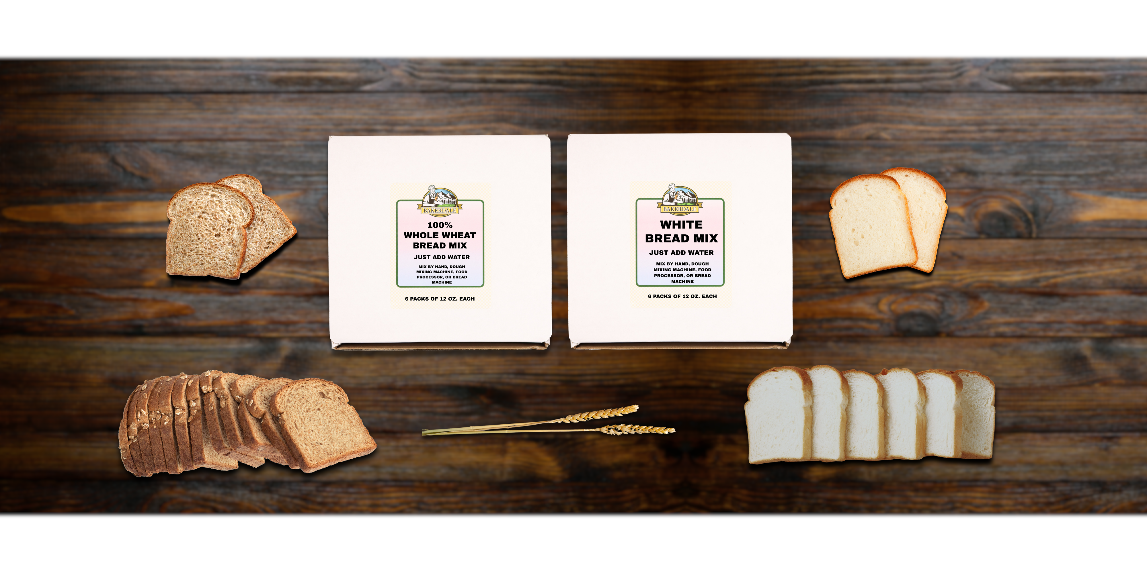 Bakerdale White bread and Whole Wheat Bread Mix Instructions