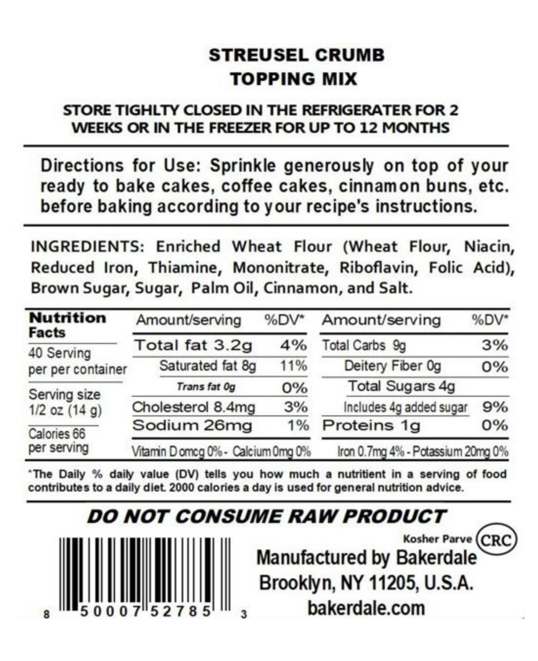 Streusel Crumb Topping