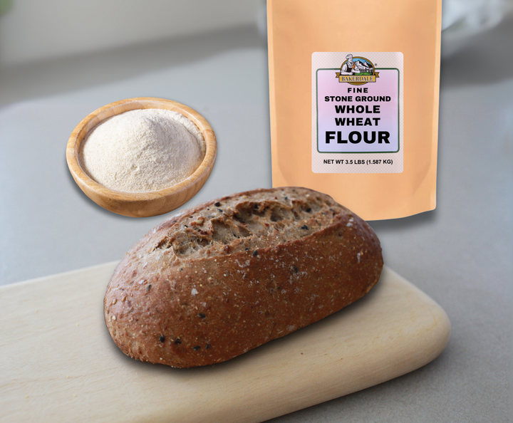 Stone Ground Fine Whole Wheat Flour 3.5 lbs.