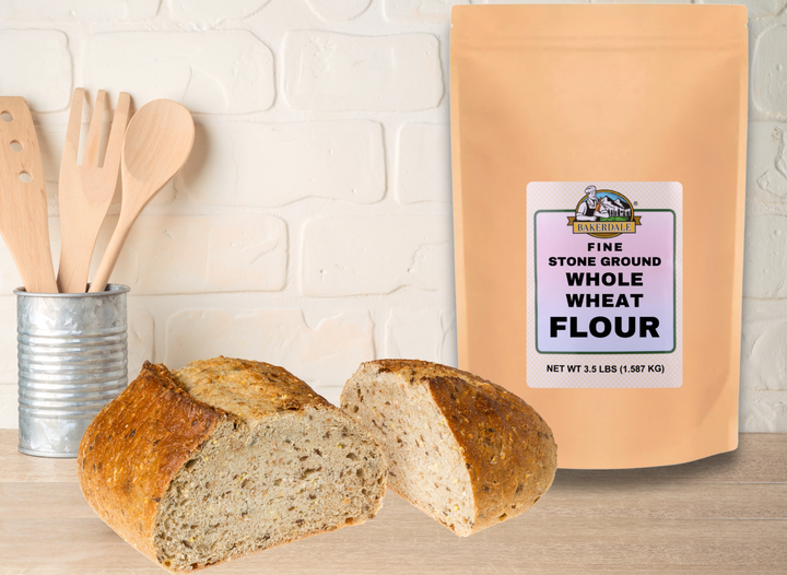 Stone Ground Fine Whole Wheat Flour 3.5 lbs.