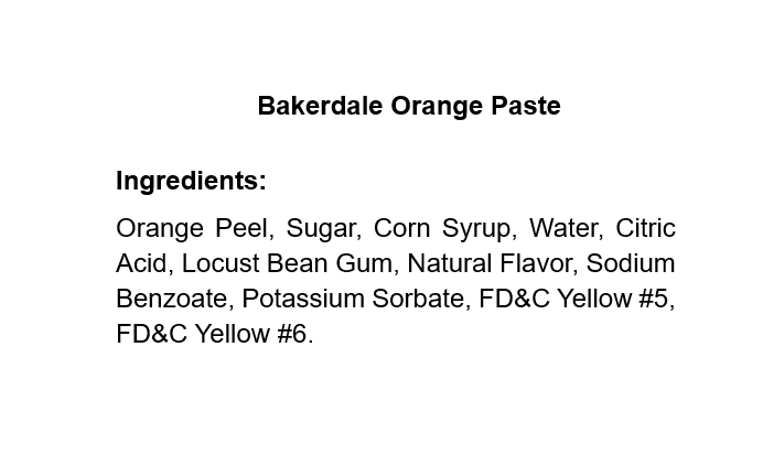 Orange Paste for Baking and more, 3.5 Lbs. Reclosable Container