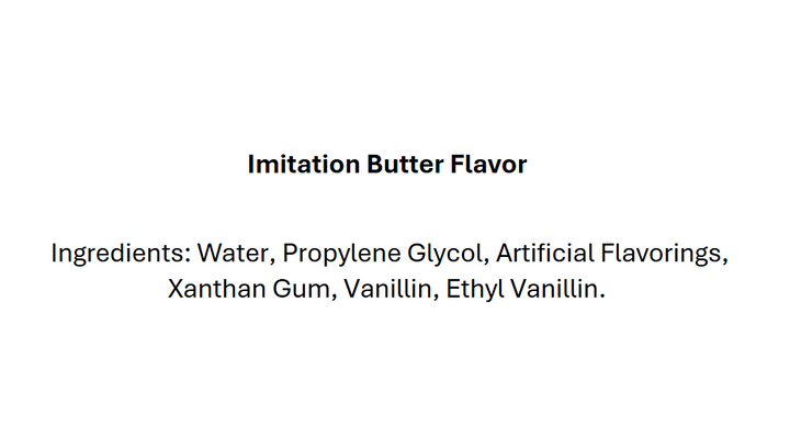 Imitation Butter Flavor