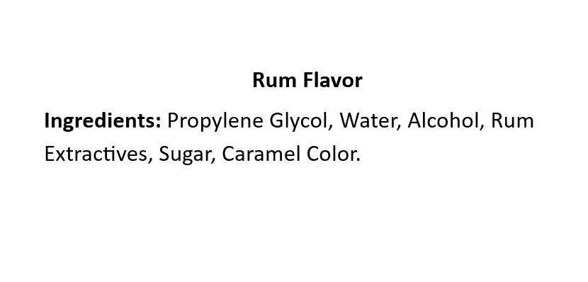 Rum Flavor 18 Fl Oz